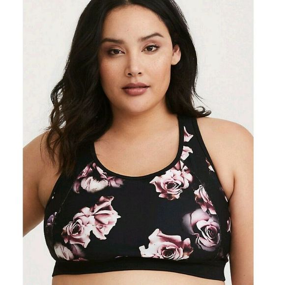 torrid Other - NWOT TORRID BLACK FLORAL SPORTS BRA 6 6X RACERBACK